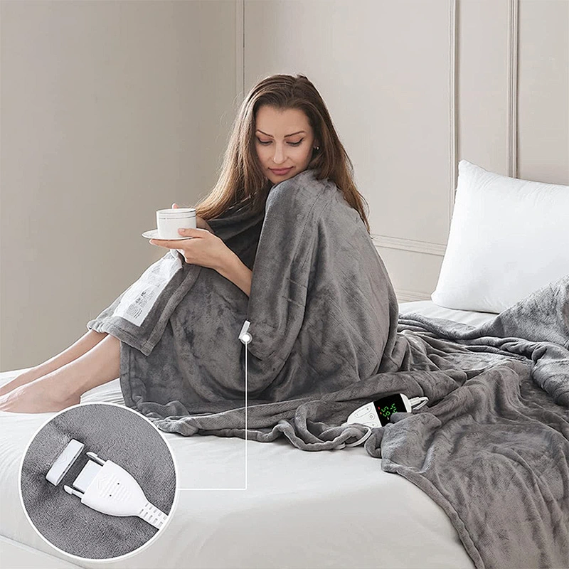 Hot Selling Electric Blankets For Winter Reversible Flannel Electric Blanket